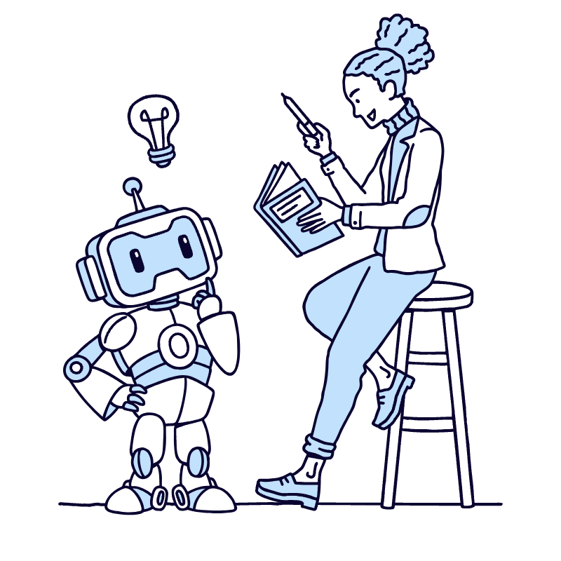 Robot Learning From Human 2 Illustration from Bruxelles Duotone Set