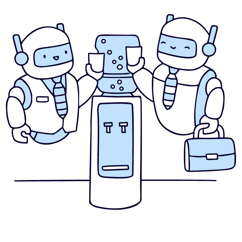 Robot Office Team Illustration from Bruxelles Duotone Set