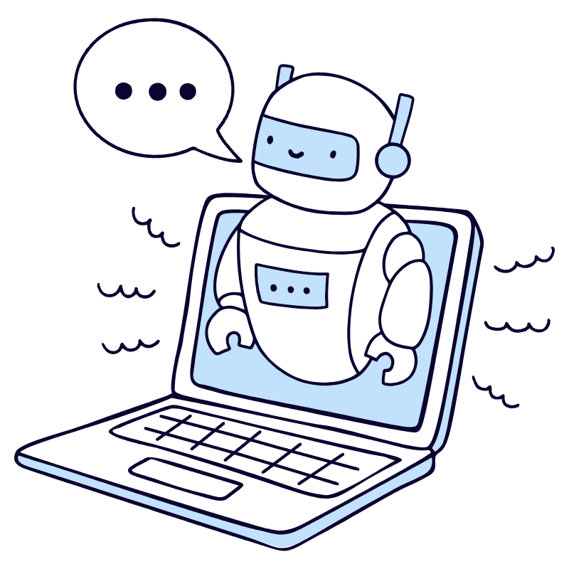 Robot On Laptop 1 Illustration from Bruxelles Duotone Set