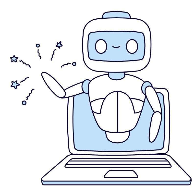 Robot On Laptop 2 Illustration from Bruxelles Duotone Set