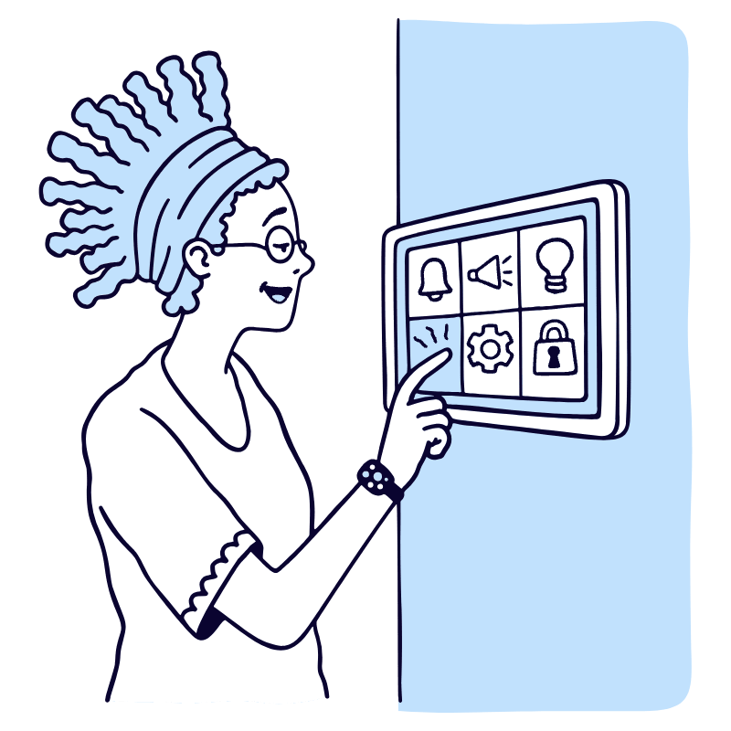 Technology Smart Home App Illustration from Bruxelles Duotone Set