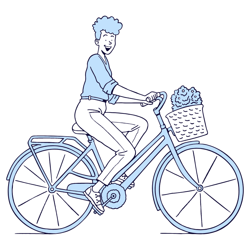 Bicycle Illustration from Bruxelles Duotone Set