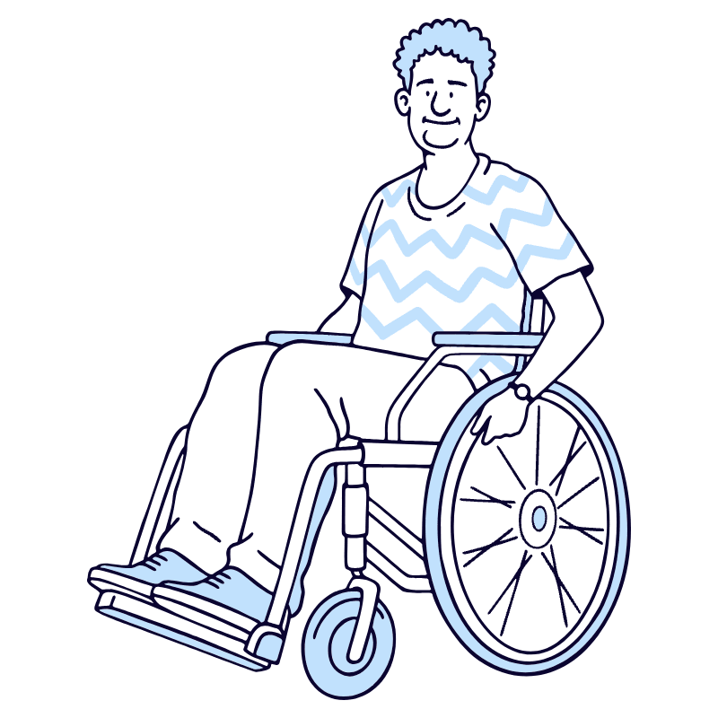 Disable Inclusive And Minorities Illustration from Bruxelles Duotone Set