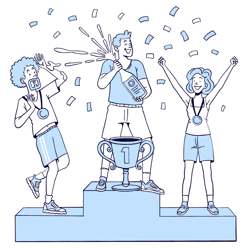 Trophy Awards Illustration from Bruxelles Duotone Set