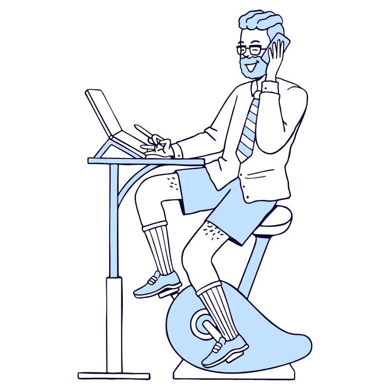 Desk Bike Illustration from Bruxelles Duotone Set