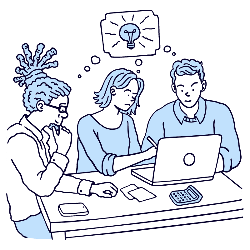 Team Brainstorming Illustration from Bruxelles Duotone Set