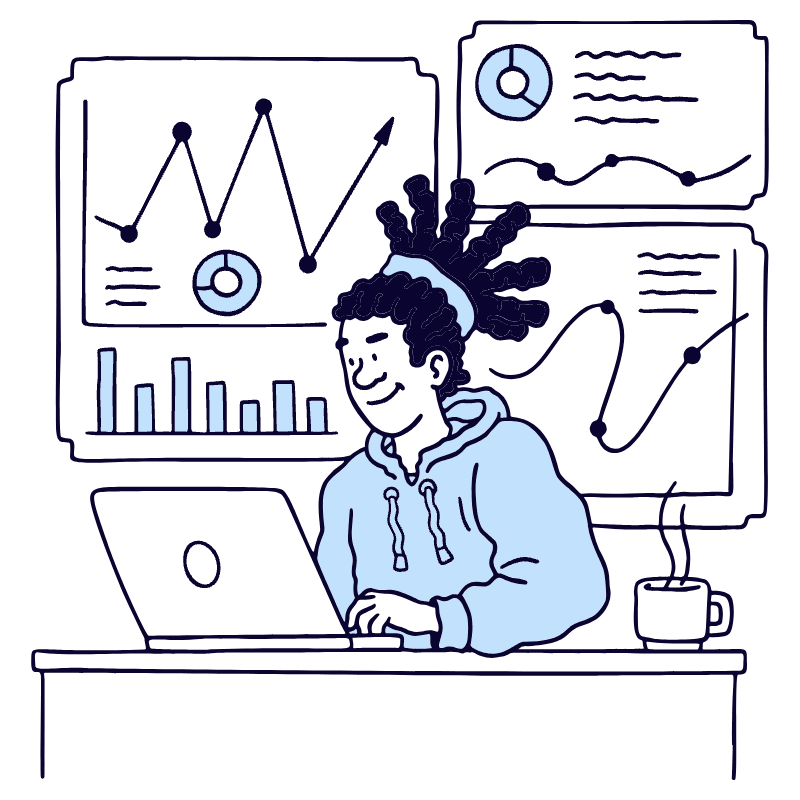 Work Analyze Data Illustration from Bruxelles Duotone Set