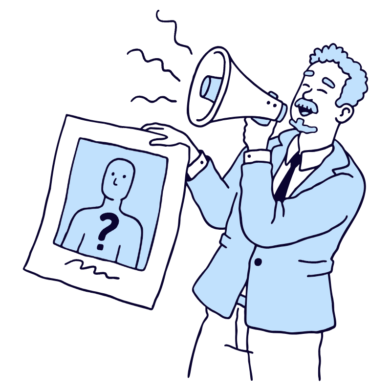 Work Were Hiring Illustration from Bruxelles Duotone Set