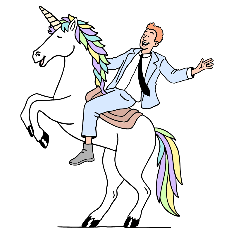 Business Startup Unicorn Startup Illustration from Bruxelles Set