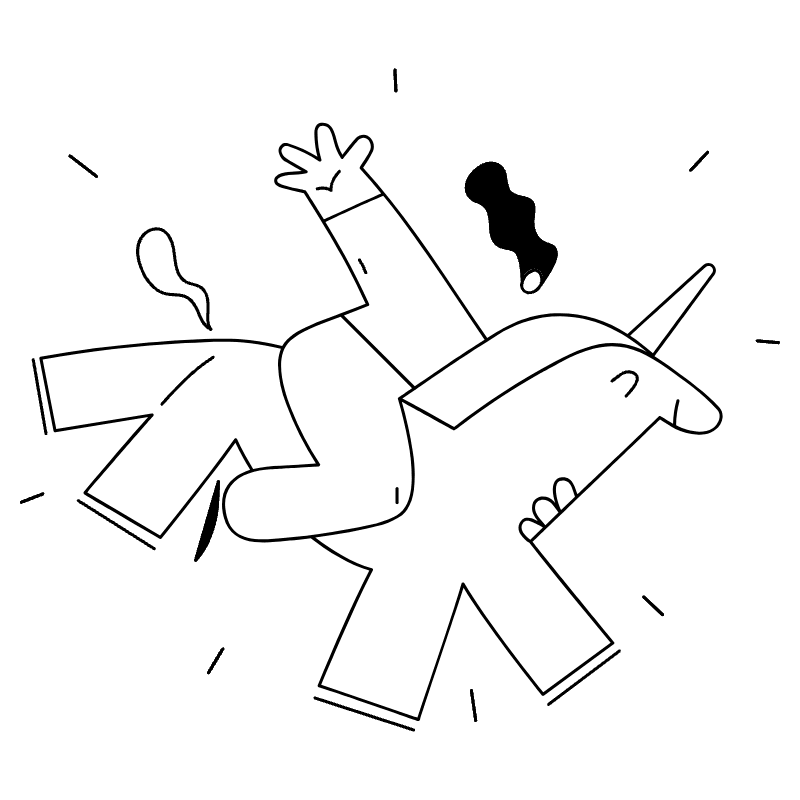 Startup Unicorn Startup 1 Illustration from New York Monoline Set