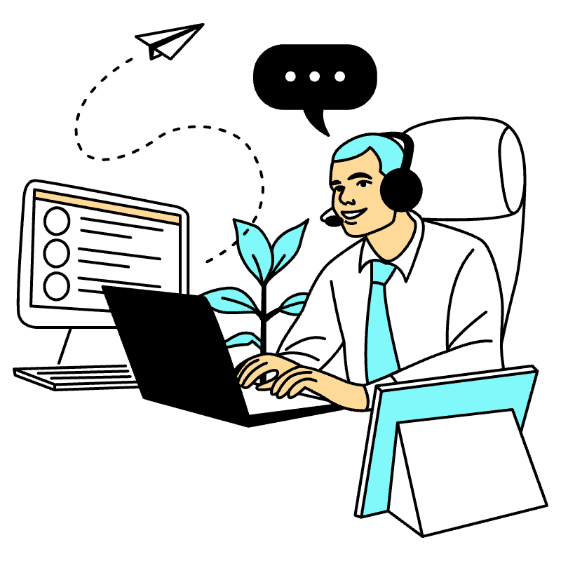 Communication Contact Cold Outreach Illustration from London Set