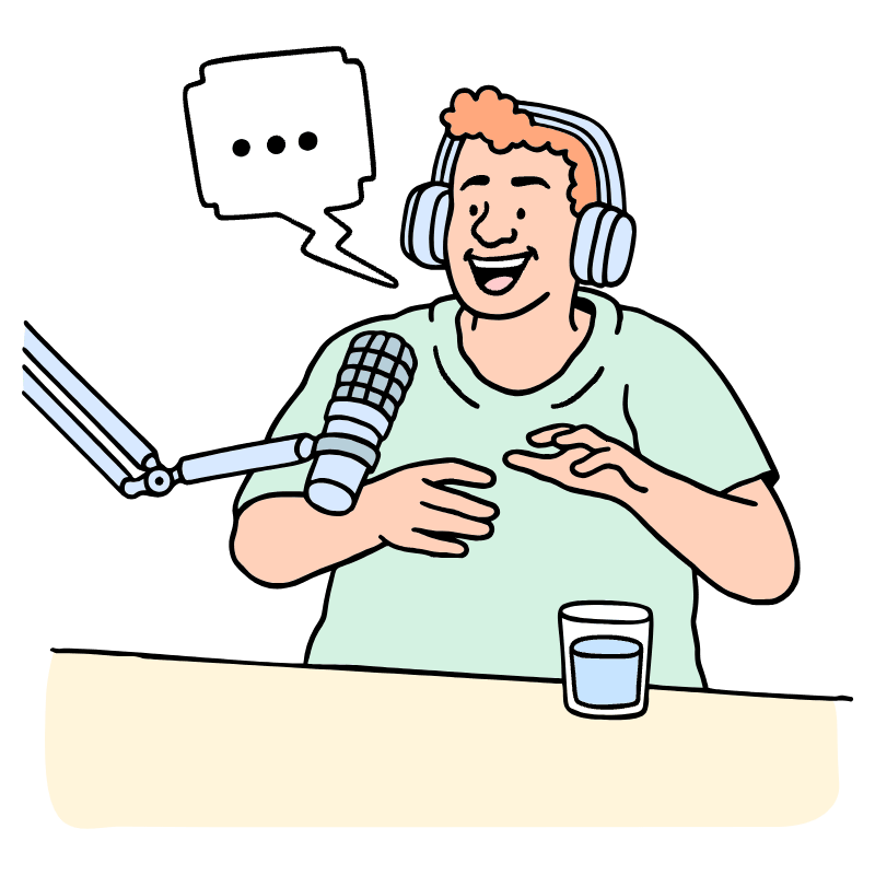 Communication Podcast Illustration from Bruxelles Set