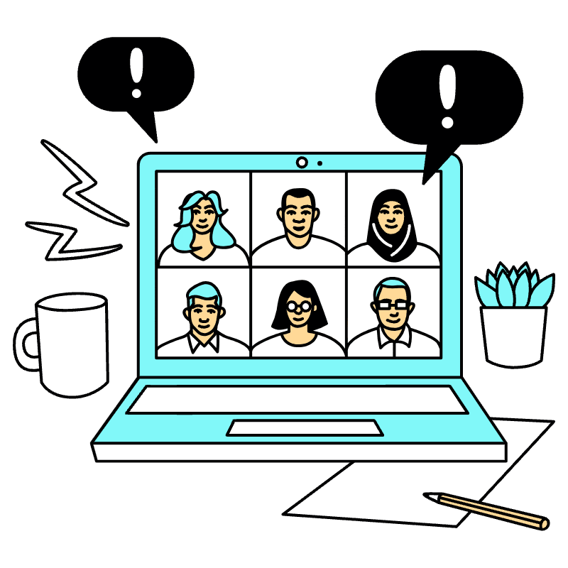 Communication Virtual Meeting Team Illustration from London Set