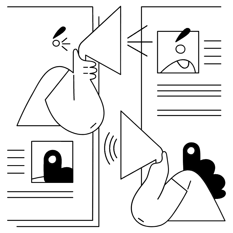 Contact Coldoutreach 1 Illustration from New York Monoline Set