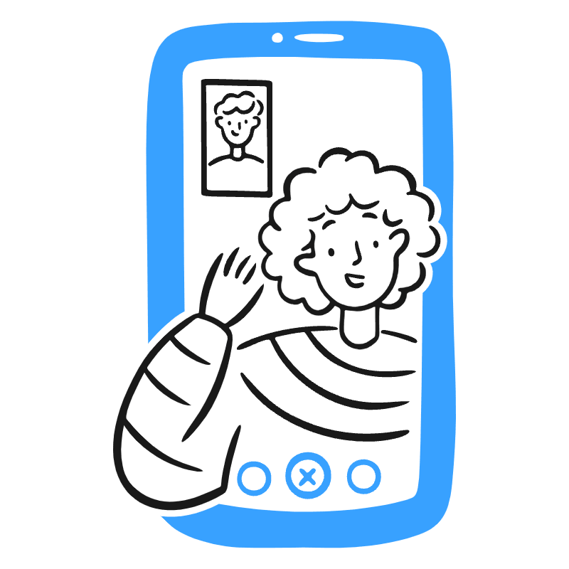 Facetime Video Call Illustration from Brooklyn Set