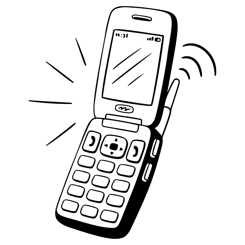 Flip Phone 1 Illustration from Milano Set