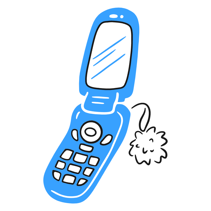 Flip Phone Illustration from Brooklyn Set