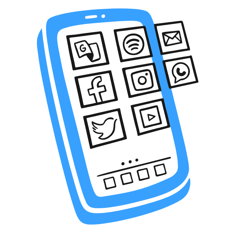 Mobile Apps Illustration from Brooklyn Set