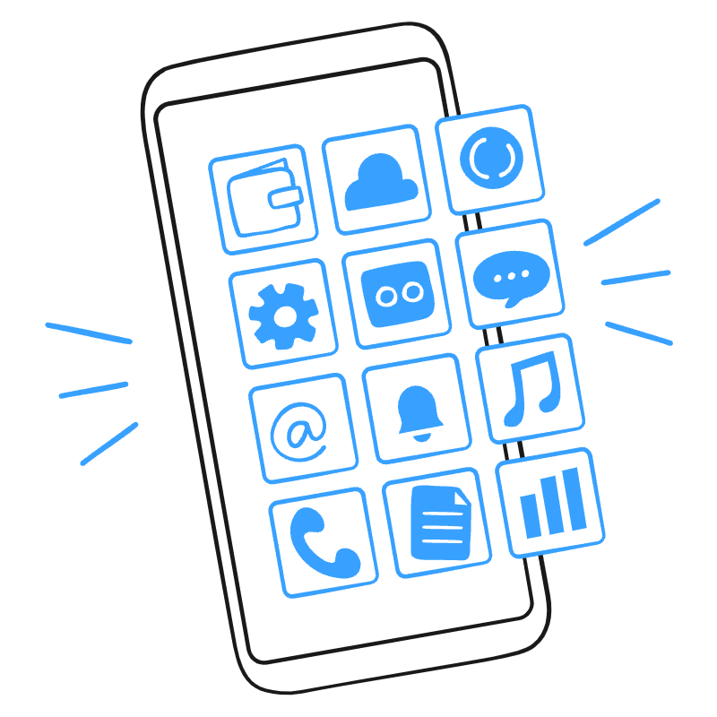 Mobile Apps 2 Illustration from Brooklyn Set