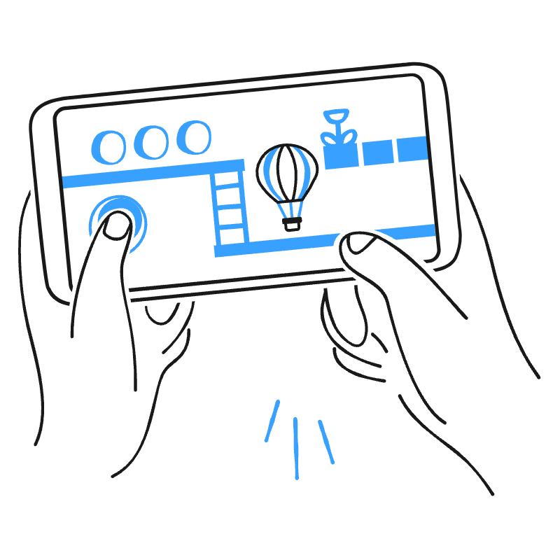 Mobile Gaming 2 Illustration from Brooklyn Set