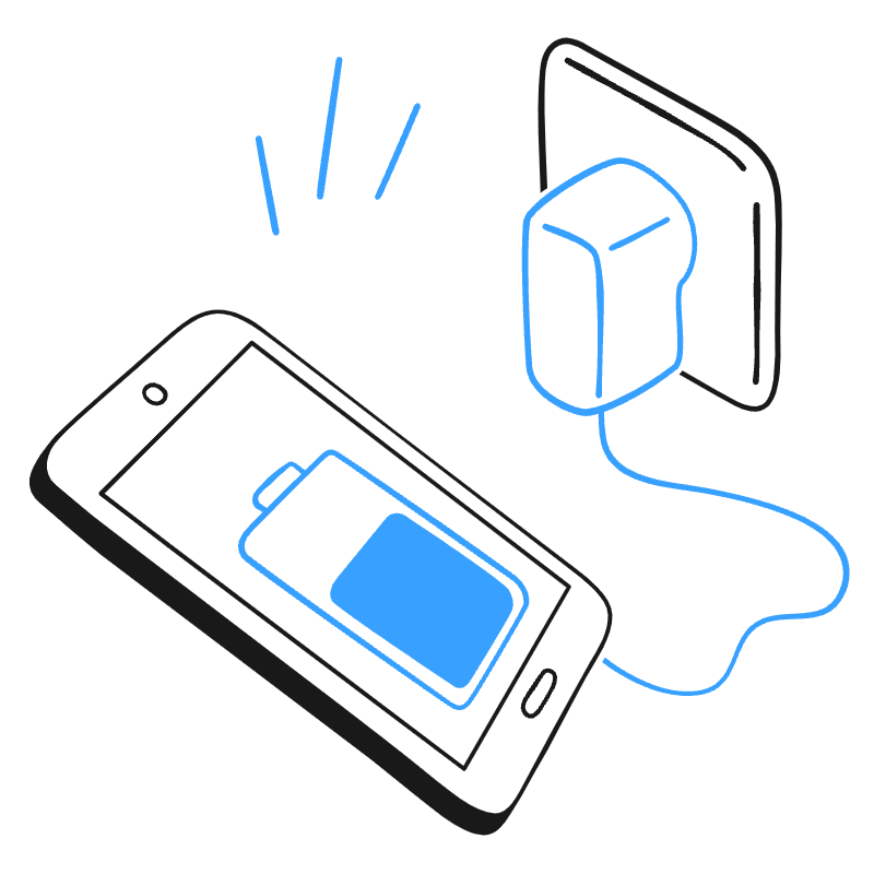 Phone Charging 2 Illustration from Brooklyn Set