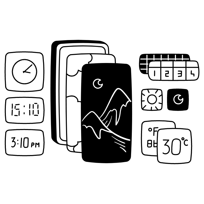 Phone Customization Illustration from Milano Set