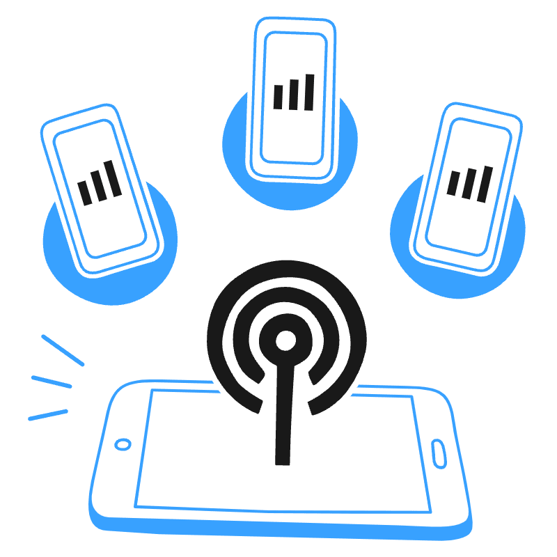 Phone Hotspot Illustration from Brooklyn Set