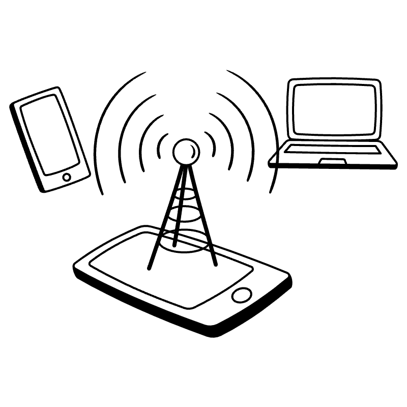 Phone Hotspot Illustration from Milano Set