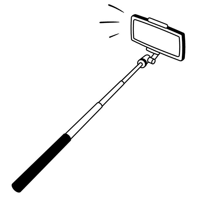 Phone Selfie Stick Illustration from Milano Set