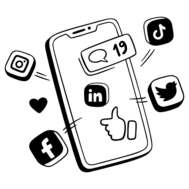 Social Media 1 Illustration from Milano Set