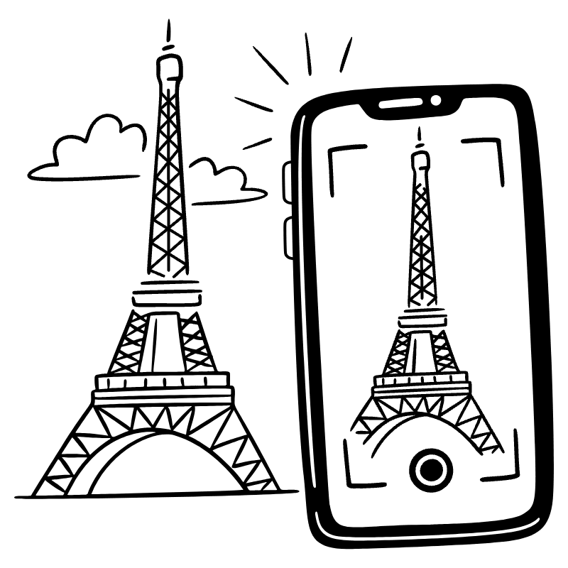 Taking A Mobile Photo 1 Illustration from Milano Set