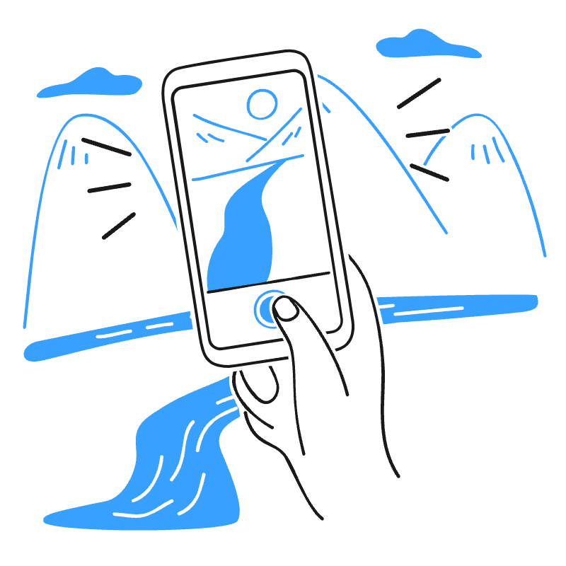 Taking A Mobile Photo 2 Illustration from Brooklyn Set