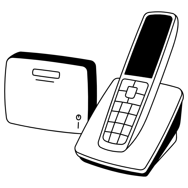 Wireless Phone Illustration from Milano Set