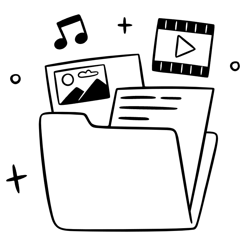 Content Media Folder Illustration from Milano Set