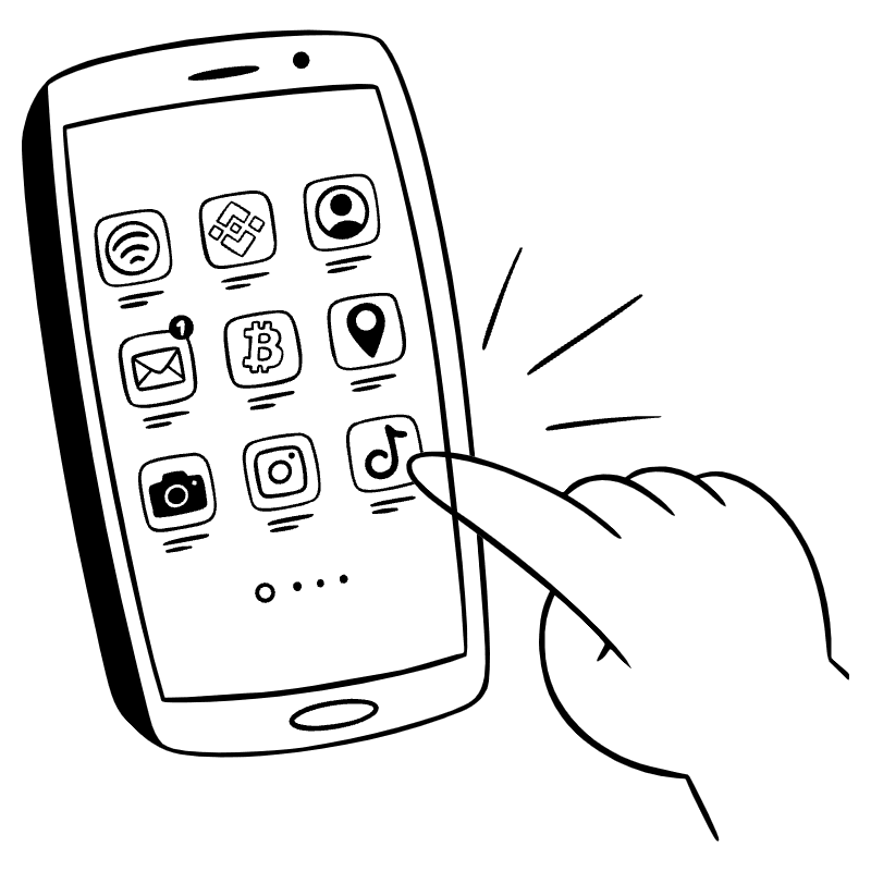 Content Media Mobile Apps Illustration from Milano Set