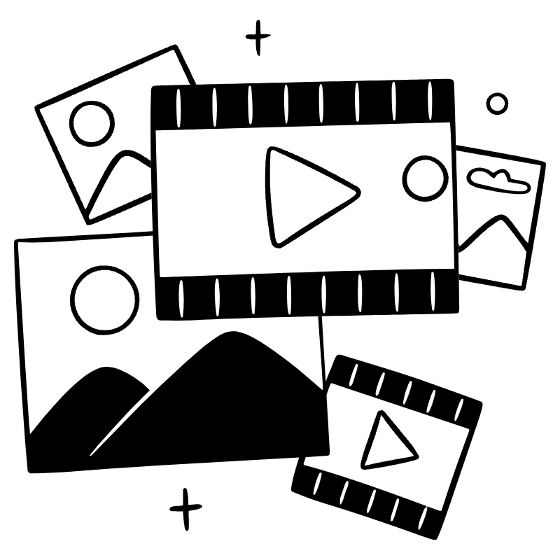 Media Content Multiple Content Illustration from Milano Set