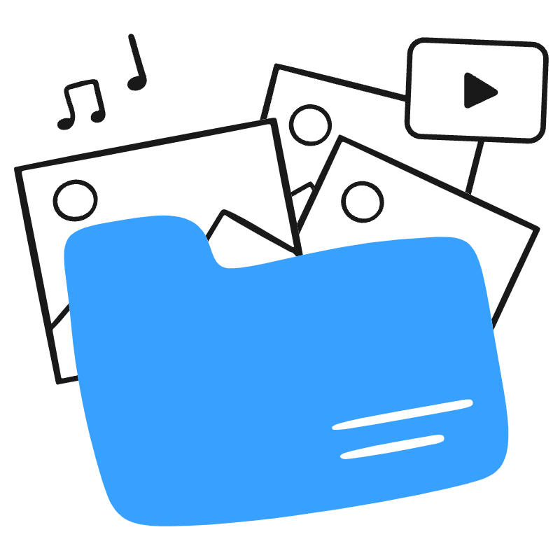 Content Media Folder Illustration from Brooklyn Set