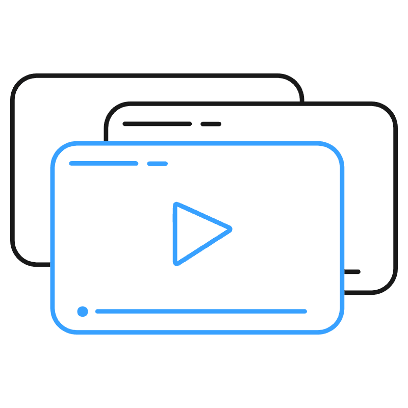 Content Media Videos Illustration from Brooklyn Set