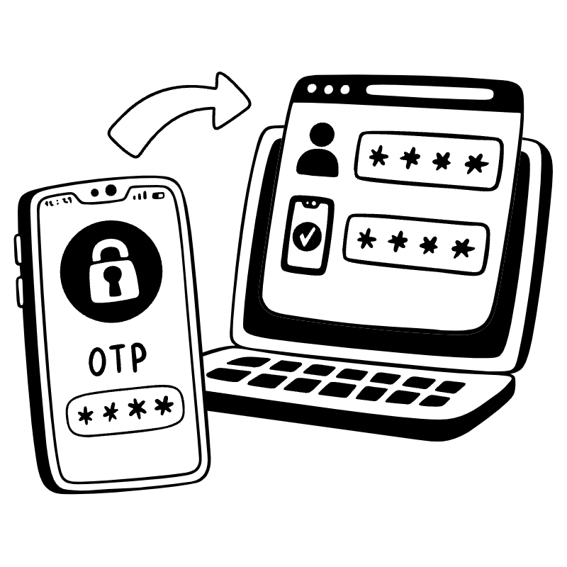 Otp One Time Password Illustration from Milano Set