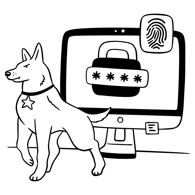 Password Security Illustration from Milano Set