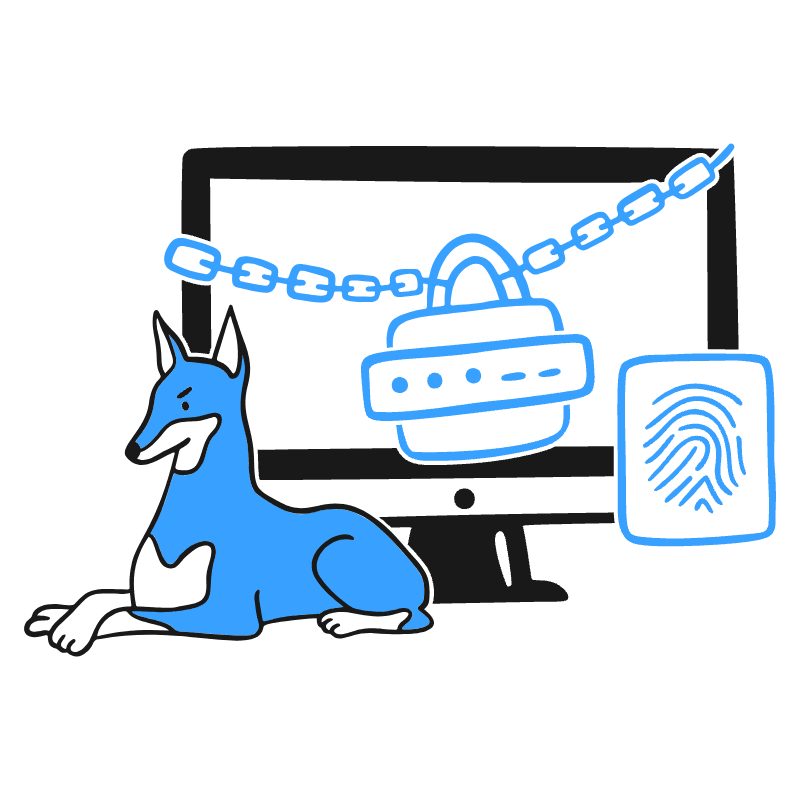 Password Security Illustration from Brooklyn Set