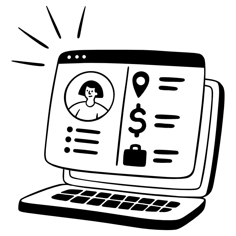 Personal Info Digital Form Illustration from Milano Set