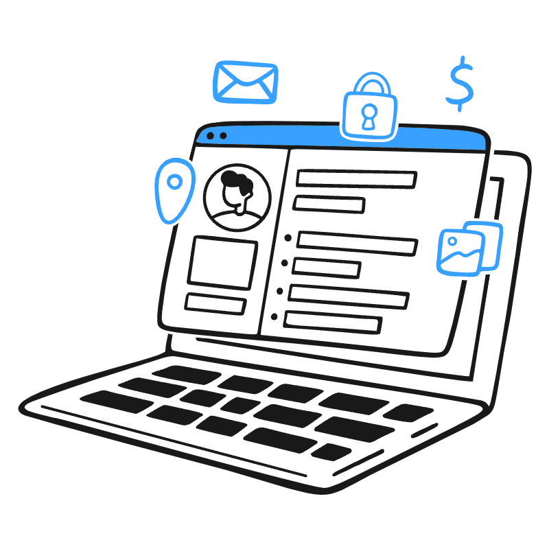 Personal Info Digital Form Illustration from Brooklyn Set