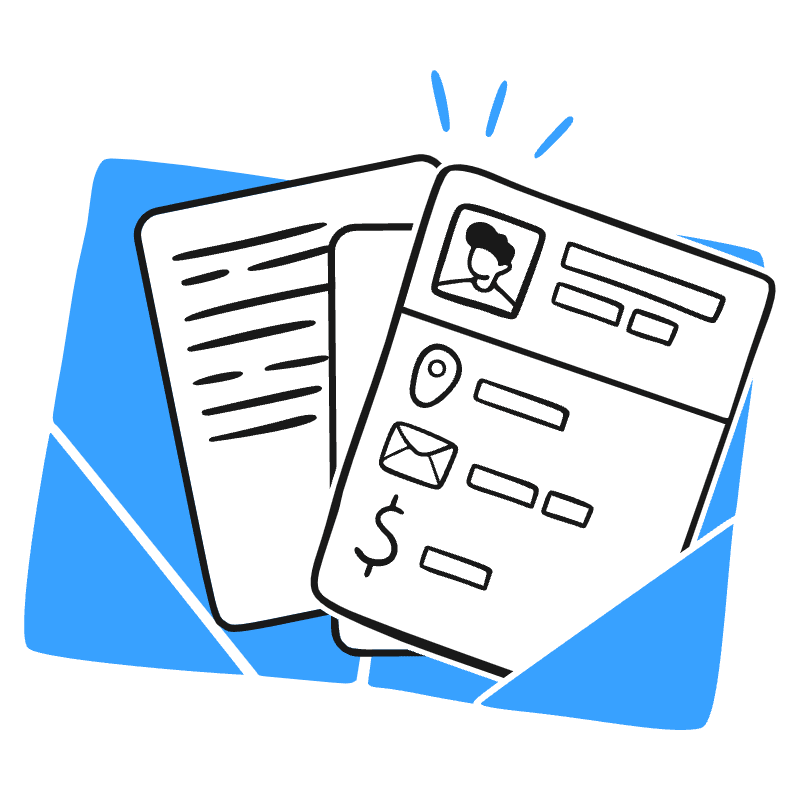 Personal Info Print Form Illustration from Brooklyn Set