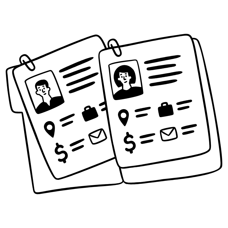 Personal Info Print Form Illustration from Milano Set