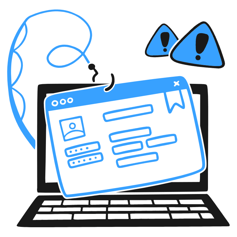 Phishing Website Illustration from Brooklyn Set