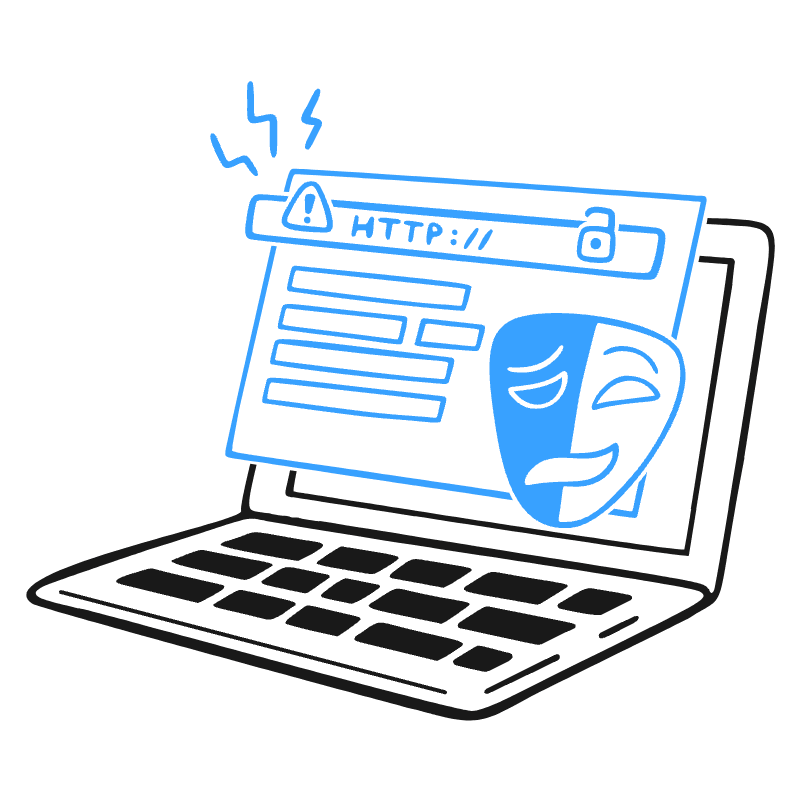 Spoof Website Illustration from Brooklyn Set