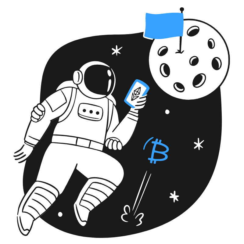 Astronaut Going To The Moon Illustration from Brooklyn Set