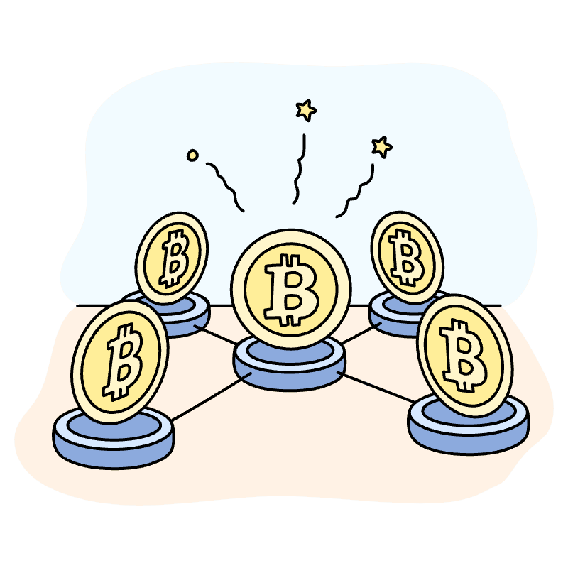 Blockchain Distribution Illustration from Bruxelles Set