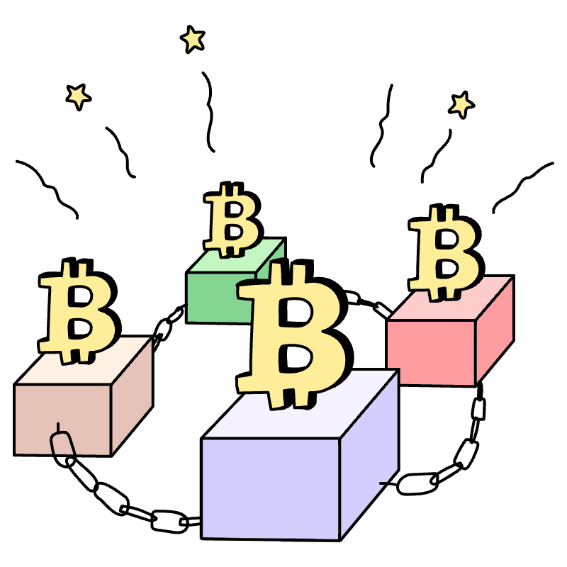 Blockchain Illustration from Bruxelles Set